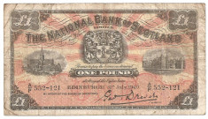 SCOTIA NATIONAL BANK OF SCOTLAND LIMITED 1 POUND LIRA 1940 U foto