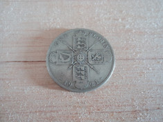 One florin 1921 Marea Britanie, argint foto