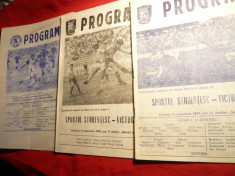 3 Programe -Meci Fotbal -Sportul Studentesc- Victoria 1987-1986 -1989 foto