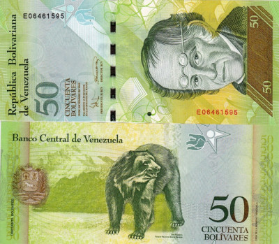 VENEZUELA 50 bolivares 2008 UNC!!! foto