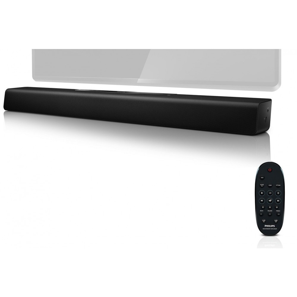 Soundbar Philips HTL2101A/12, 40W, Negru + cablu optic, nou + garantie