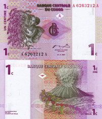 CONGO 1 centime 1997 UNC!!! foto