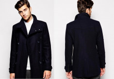 Palton Pea Coat Lana Slim Fit Geaca Barbati Model Massimo Dutti/Zara foto