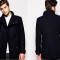 Palton Pea Coat Lana Slim Fit Geaca Barbati Model Massimo Dutti/Zara