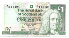 SCOTIA THE ROYAL BANK OF SCOTLAND plc 1 POUND LIRA 1989 XF foto