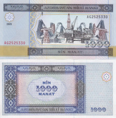 AZERBAIDJAN 1.000 manat 2001 UNC!!! foto