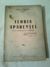 TEORIA APARENTEI - STUDIU JURISPRUDENTIAL SI DOCTRINAR ~ IOAN G. GRIGORIU (Dr. in drept si avocat) foto