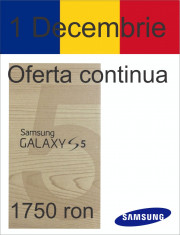 SAMSUNG GALAXY S5 SM-G900 16GB Auriu ~ NOU SIGILAT ~ Liber de retea | Garantie 12 luni | VERIFICARE COLET | RETURNABIL IN 3 ZILE foto