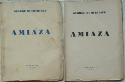 George Dumitrescu, Amiaza, Poeme, 1942, prima editie foto
