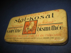 Stal-Kosal- Cutie metal medicamente veche, perioada interbelica. foto