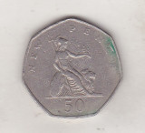 Bnk mnd Marea Britanie Anglia 50 pence 1969, Europa