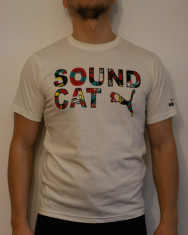 Tricou Puma SUA alb - Model Sound Cat foto