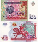 Uzbekistan 500 Sum 1999 UNC Bancnota Uzbekistan Necirculata