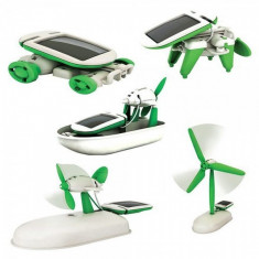 6 In 1 DIY Solar Energy Robot Kit Toy Green LIC001 foto