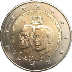 Luxemburg moneda comemorativa 2 euro 2014 - Grand-Duc Jean - UNC foto