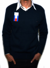 Pulover Tommy Hilfiger - pulover negru - pulover bleumarin - pulover elegant - pulover fashion - pulover casual - pulover office - CALITATE GARANTATA foto