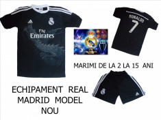 ECHIPAMENTE FOTBAL - COPII REAL MADRID, MODEL NOU ,3 CULORI , MARIMI DE LA 2 LA 15 ANI , LIVRARE GRATUITA foto