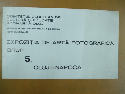 Expozitia de arta fotografica grup 5 Cluj Napoca 1976 foto