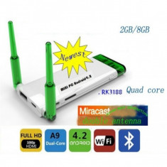 Mokazie - Mini PC - CX 919 II - Android Stick TV (SMART) Quad Core/2 Antene - dongle/miracast/media player (MK) + Telecomanda Measy RC11. foto