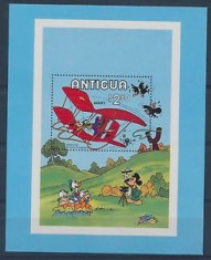 Desene animate Disney Donald Mickey Mouse - colita nestampilata MNH - Antigua foto