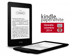 Kindle Paperwhite, GENERATIA 3, lansata in oct. 2014 ~ Garantie 12 luni ~ Cadou 3500 de carti in romana ~ Plata in 3 rate fara dobanda foto