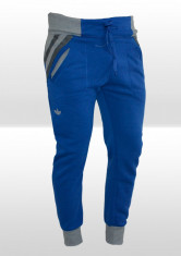 Pantaloni de trening Adidas - Cu semitur - Albastri - Masuri: S M L XL XXL - Model nou - Conic foto