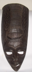 Masca africana originala din lemn de abanos 51cm foto