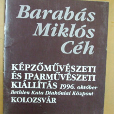 Catalog expozitie Cluj Napoca 1996 Barabas Miklos Ceh Kepzomuveszeti es iparmuveszeti kiallitas Kolozsvar