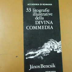 Catalog expozitie Janos Bencsik 33 litografii Divina comedie Dante Roma