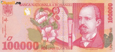 ROMANIA 100.000 lei 1998 XF+++!!! foto