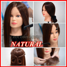 Cap Practica coafor manechin par natural 80% foto