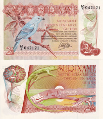 SURINAME 2 1/2 gulden 1985 UNC!!! foto