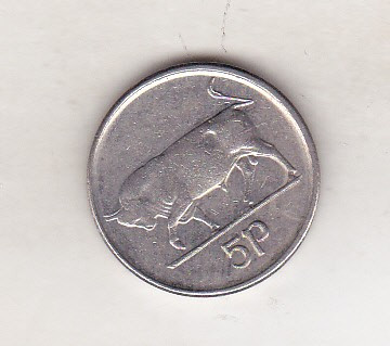 bnk mnd Irlanda 5 pence 1996 foto