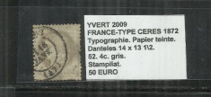 FRANCE - TYPE CERES 1870 - 14X13 1\2. 52. 4c. foto