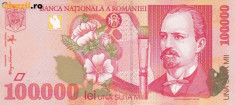 ROMANIA 100.000 lei 1998 XF+++!!! foto