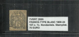 FRANCE - TYPE BLANC 1900-24 - 107c. 1c.