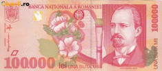 ROMANIA 100.000 lei 1998 XF+++!!! foto