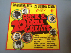 20 ROCK &amp;amp; ROLL GREATS - SELECTIE ROCK -DISC VINIL/PICK-UP - (1974/RCA REC/RFG) foto