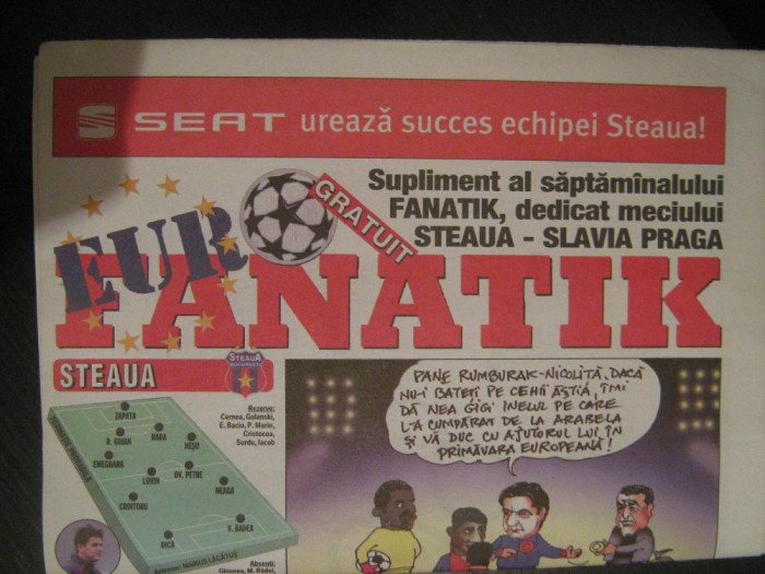 Steaua Bucuresti - Slavia Praga (27 noiembrie 2007) / Supliment Fanatik