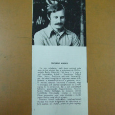 Catalog expozitie Petrovits Istvan sculptura Szolalo Anyag galeria Korunk Cluj Napoca 1977 cuprinde lista completa exponate