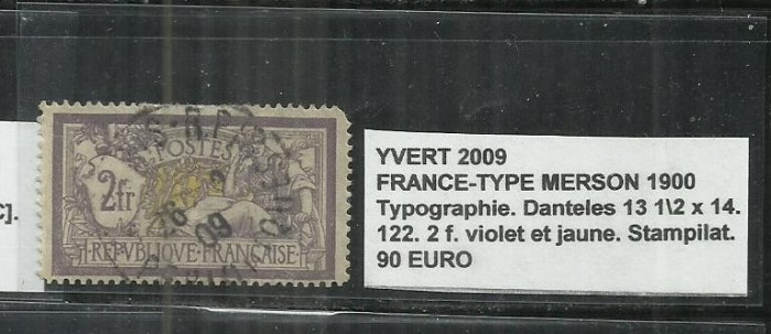 FRANCE - TYPE MOUCHON 1900 - 122 2f.