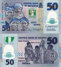NIGERIA 50 naira 2010 polymer COMEMORATIVA UNC!!! foto