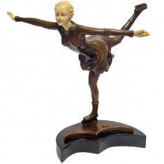 PATINATOARE- STATUETA DIN BRONZ PE SOCLU DIN MARMURA KZ-16 foto