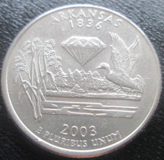 (1211) USA SUA QUARTER DOLLAR ARKANSAS 2003 foto