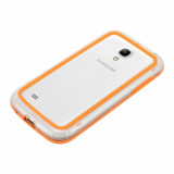 Bumper Samsung Galaxy S4 mini + folie protectie cadou, Portocaliu
