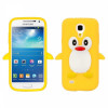 Husa silicon Samsung Galaxy S4 mini Yellow PINGUIN GALBEN + folie protectie