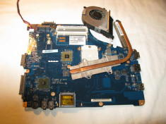 placa de baza laptop TOSHIBA L455D, FUNCTIONALA, socket S1 , ddr2 , placa video ATI RADEON foto