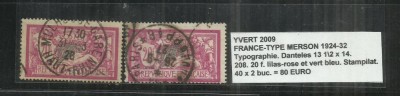 FRANCE - TYPE MOUCHON 1900 - 208. 20f. foto
