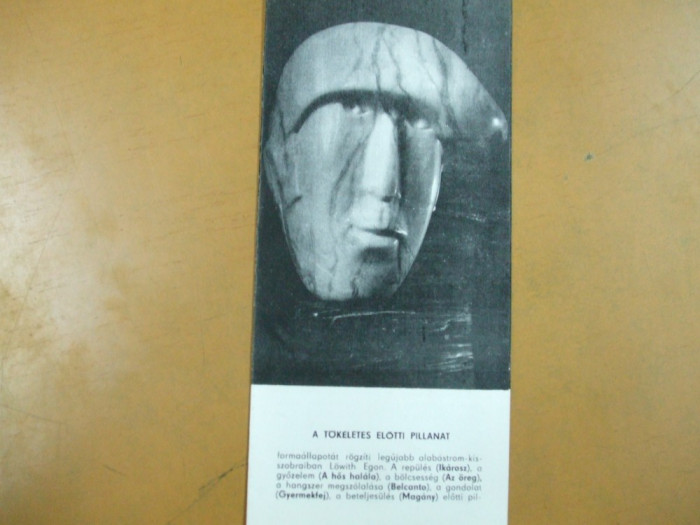 Catalog expozitie Lowith Egon sculptura Korunk Cluj Napoca 1977 A tokeletes elotti pillanat cuprinde lista completa exponate
