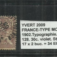 FRANCE - TYPE MOUCHON RETOUCHE 1902 - 128. 30C.